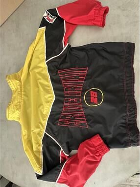 Vintage NASCAR  Nutmeg Racing Ernie Irvan #28 Jacket Black Yellow Red M